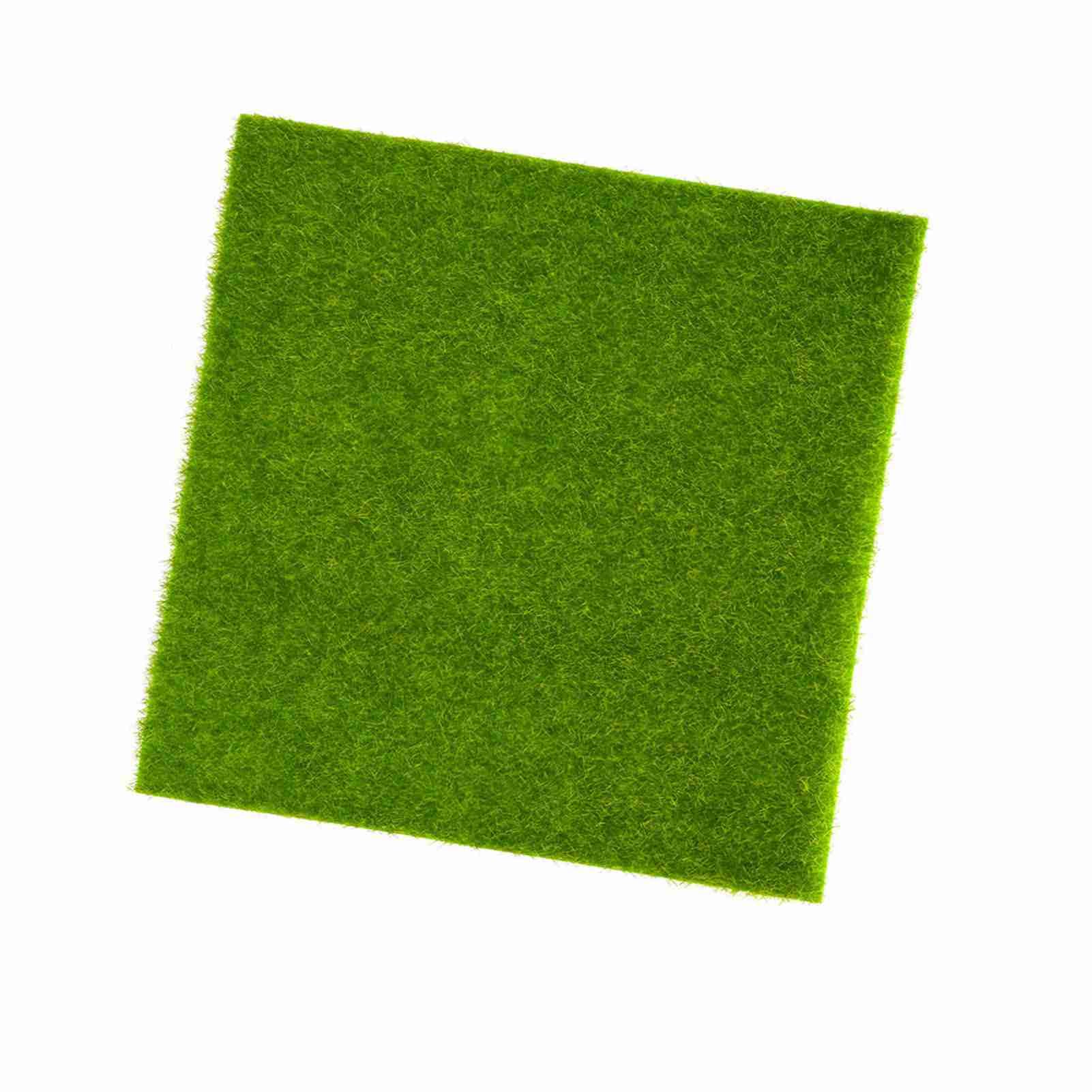 Yctze Synthetic Artificial Grass Mat in 2 Sizes for Lawn, Garden, Home Decor, Micro Landscape Ornament with Astroturf Piece (15*15cm)