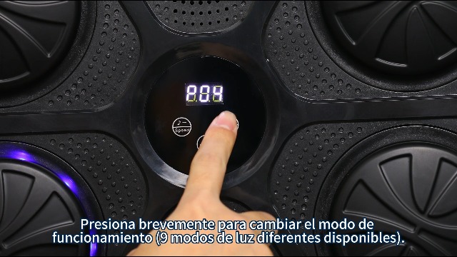 Máquina De Boxeo Musical Con Luces LED - Equipo De Entrenamiento De Boxeo Con 9 Velocidades, 9 Modos, Bluetooth Y Guantes Incluidos (para Adultos Y Niños)