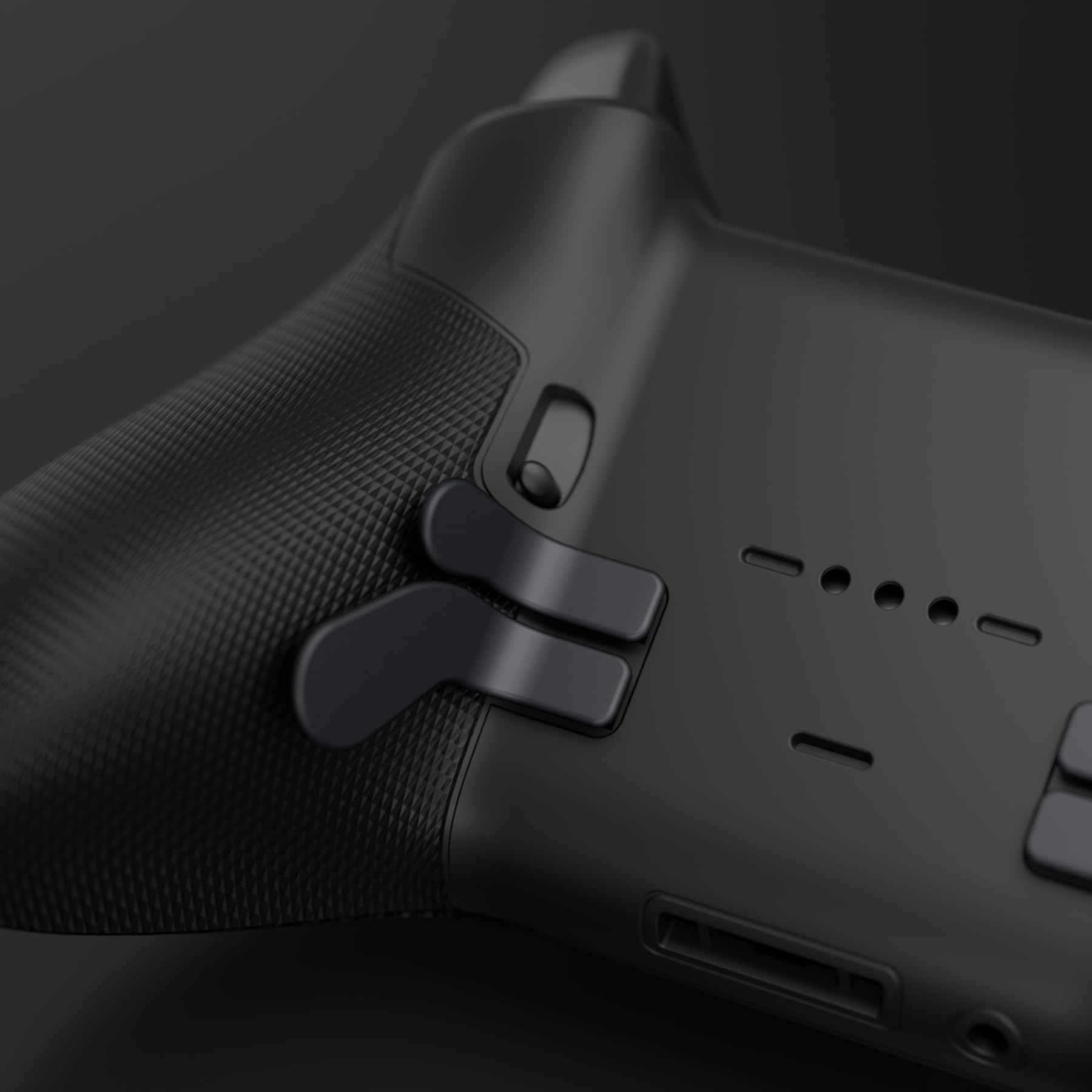 eXtremeRate 6 in 1 Dpad Paddles per Xbox Elite Series 2 Controller,Levette Posteriori Tasti Direzionali Pulsanti Metallo Ricambio per Xbox Elite V1/Series 2 Core Joystick-Nero