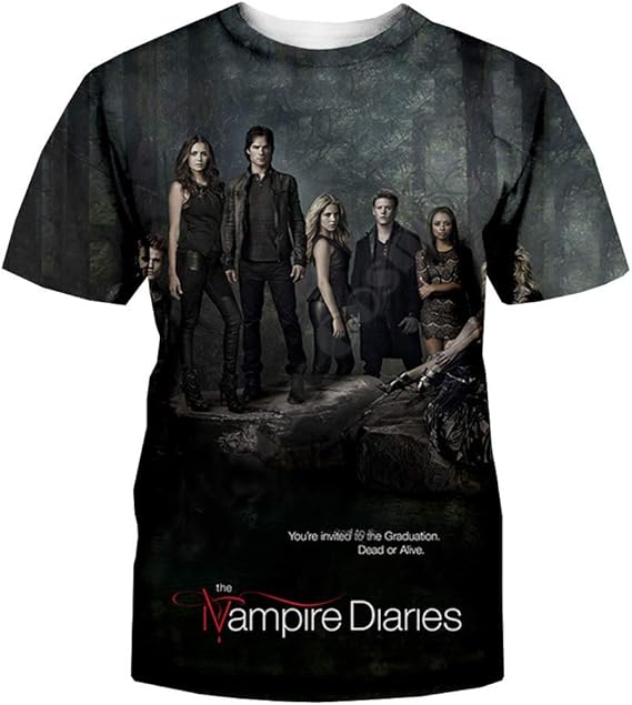 The Vampire Diaries TShirt Trendy Design TShirt Popular Leisure