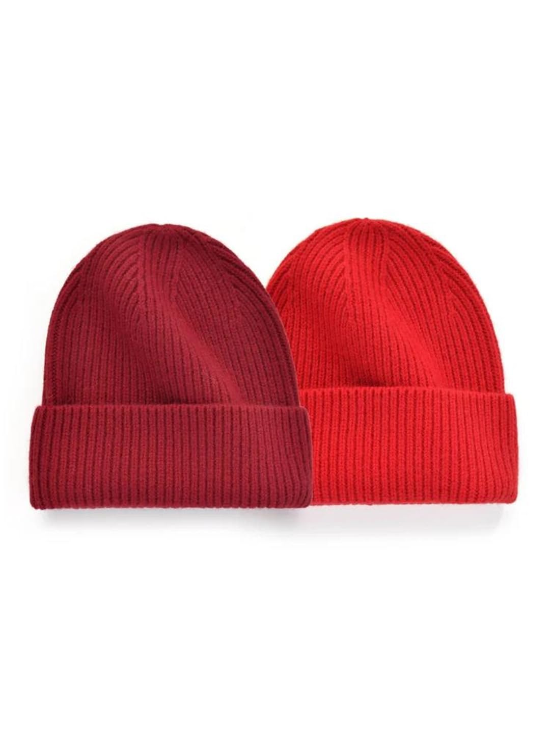 Wvapzxx Cappello In Pura Lana Rossa Tinta Unita Berretto In Lana Lavorato A Maglia Invernale Da Donna Cappello Freddo Da Uomo Berretto Caldo Addensato
