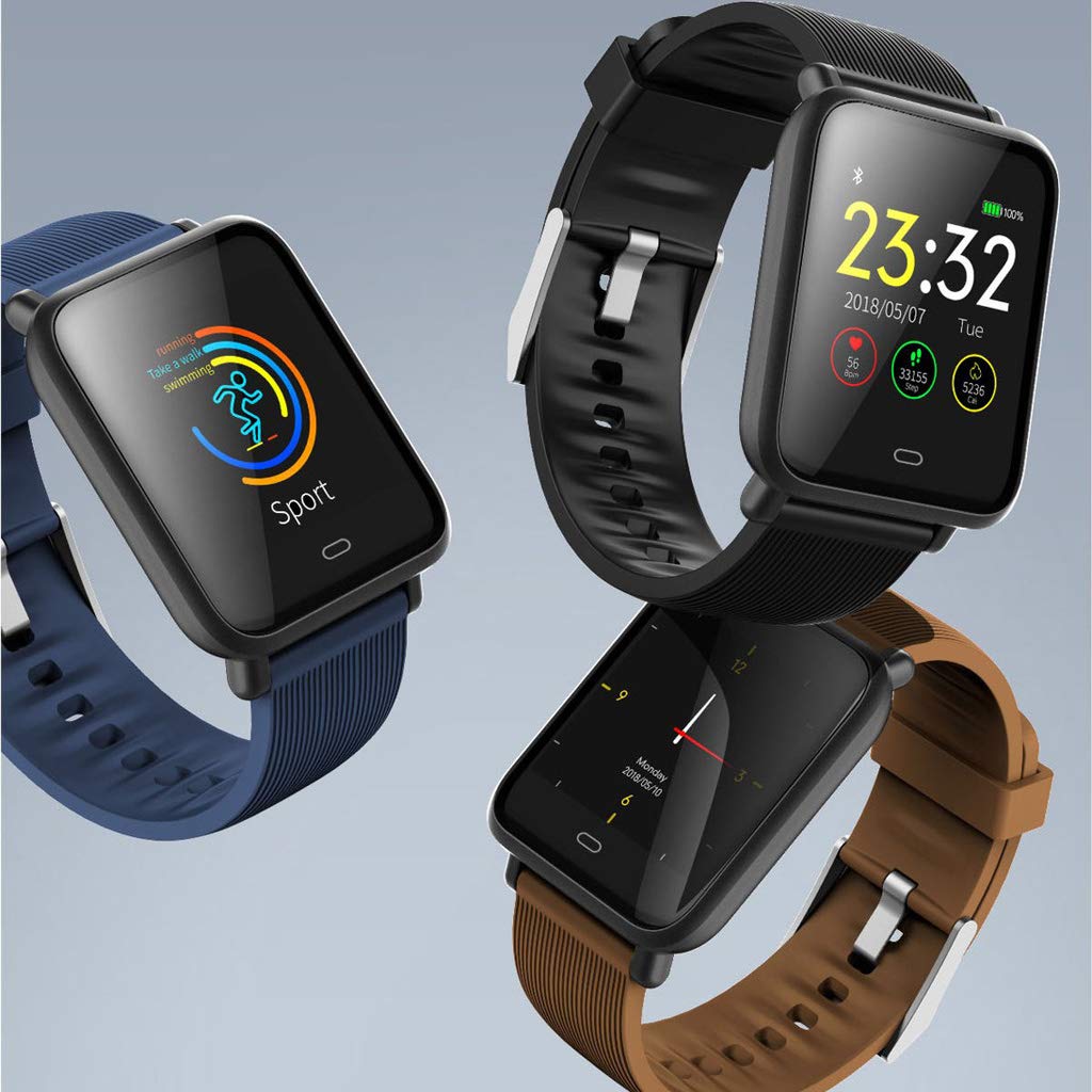 Fitness Tracker, Activity Tracker Guarda con Il Cardiofrequenzimetro, Schermo Touch Slim E Braccialetti Passo Movimento Impermeabile Contapassi Watch, per Bambini Donne E Gli Uomini