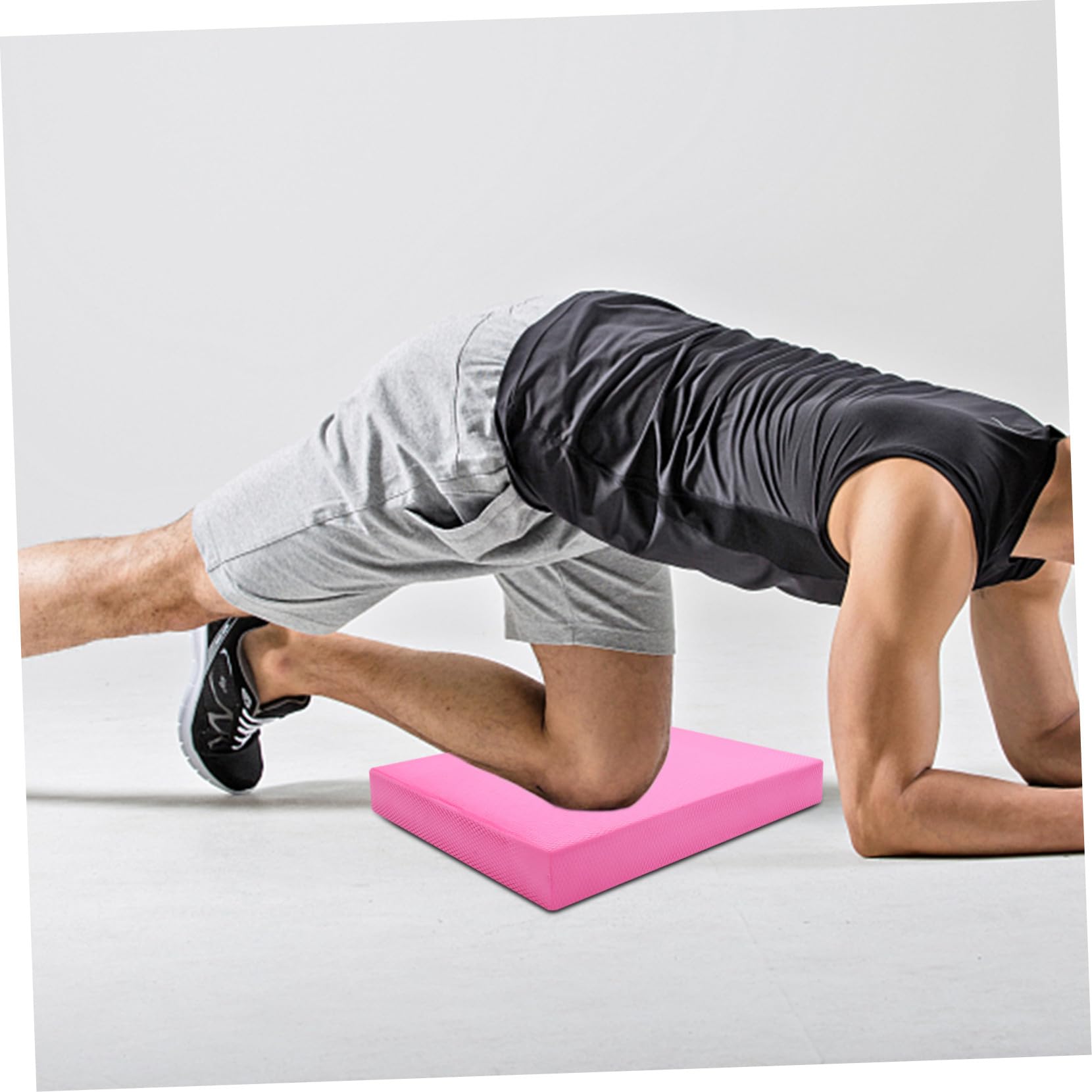 Gatuida Cuscino Balance in Tpe Antiscivolo Rosa per Riabilitazione Fisica e Allenamento a Casa, Comfort a Piedi Nudi, Forma Ovale per Stabilità e Supporto Articolare