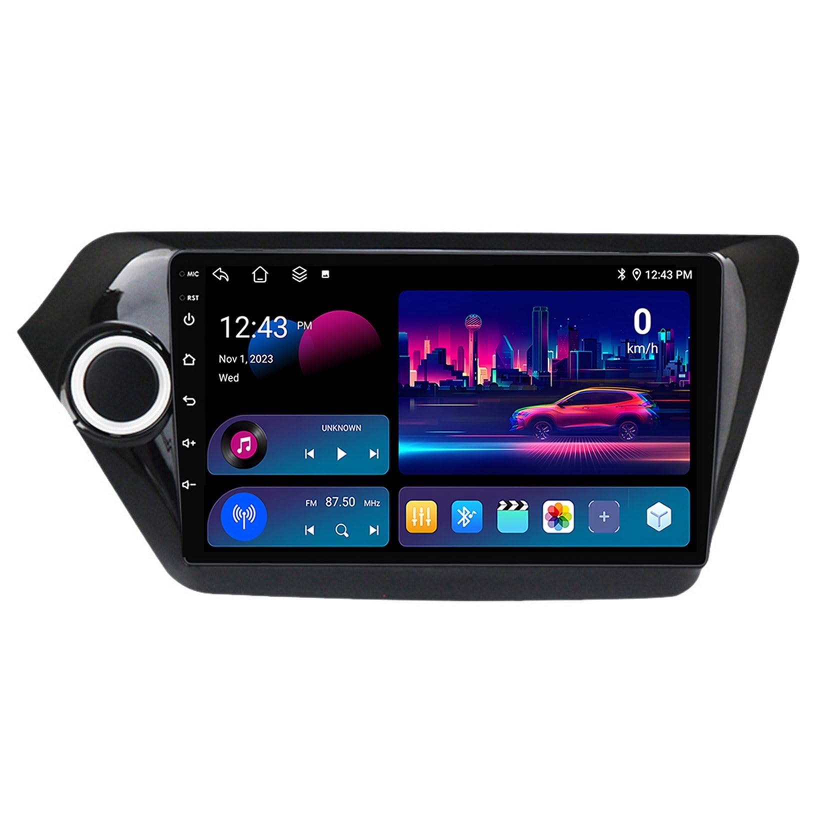 Radio samochodowe z systemem Android 2 Din dla Kia RiO 3 2011-2016 ekran dotykowy 9-calowy nawigacja GPS nawigacja satelitarna multimedialny odtwarzacz wideo z Bluetooth 4G WiFi FM RDS DSP(T1 8Core 8+