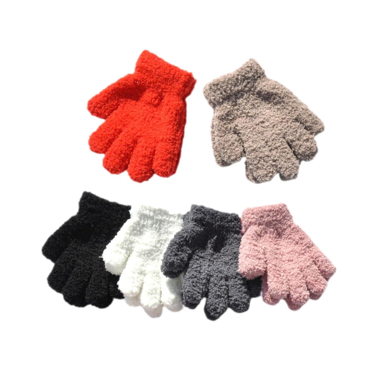 FOMIYES Rmal Mittens for Boys and Girls 6 Pack Outdoor Warm Gloves Knitted Children's Winter Gloves for Daily Use