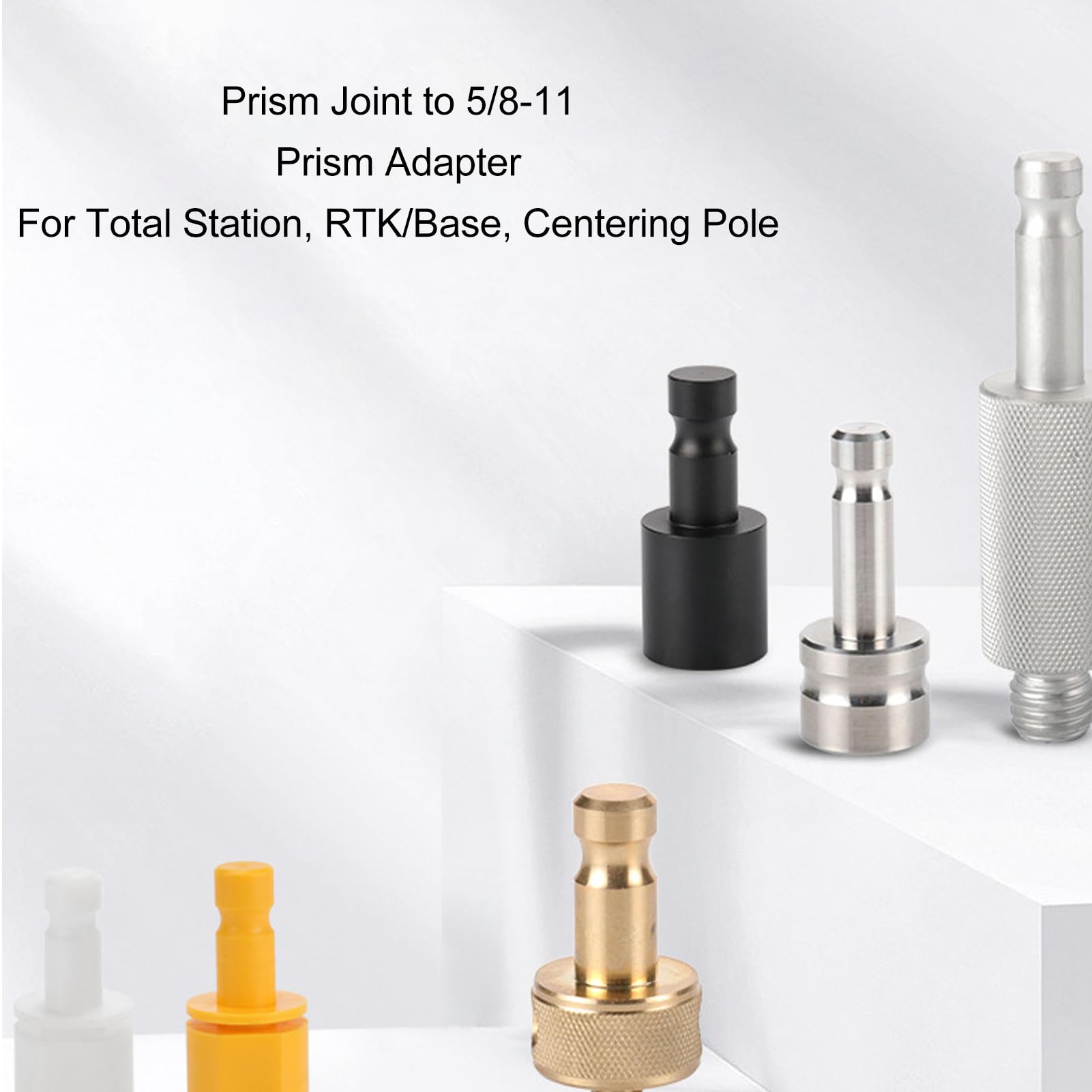 Quick Release Adapter for Prism Pole GPS RTK 5/8x11 Thread Surveying, Aluminum Alloy Total Station Prism Adapter, Compact and Practical, Accurate Design