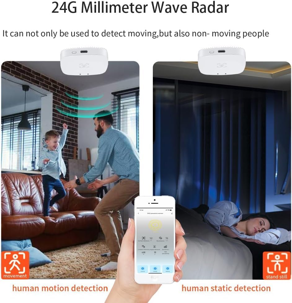 Comparison of human motion detection and human static detection using 24G Millimeter Wave Radar