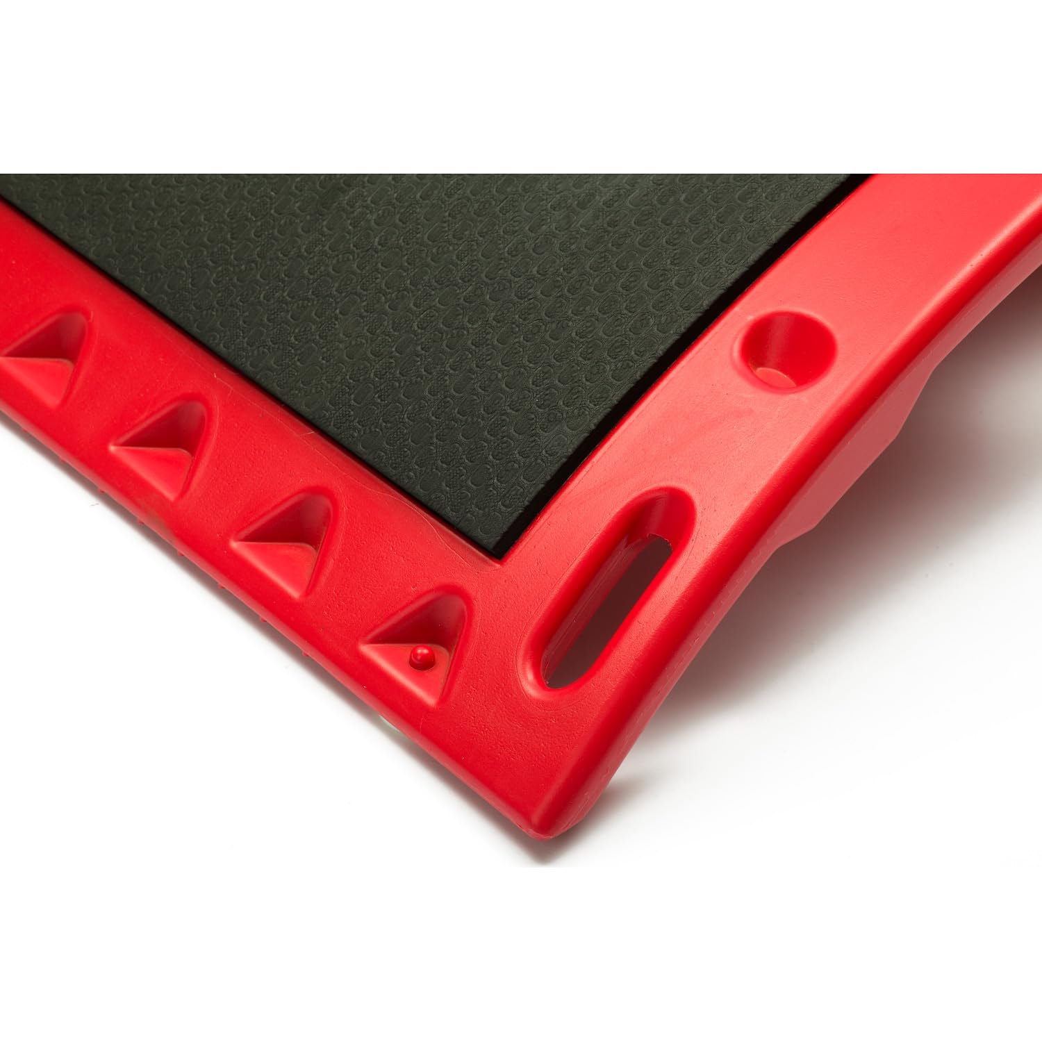 Sport-Thieme Therapie- u. Fitnessbogen | Multifunktionale Fitness-Wippe, Stepper, Balanceboard | Belastbar: 200 kg | Kunststoff, Anti-Rutsch-Matte | 71x49,5x14,5 cm | 3 kg | Rot-Schwarz