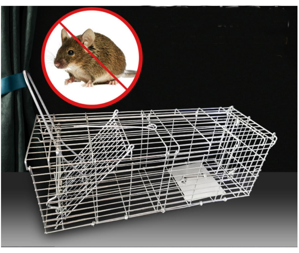 Rat Trap Humane Animal Live Cage, Mouse Traps No Kill Live Catch and Release One - Reusable,Mice,Chipmunks,Squirrels,Weasel and More Rodents Mousetrap Trap for Indoor Outdoor Use — view 3