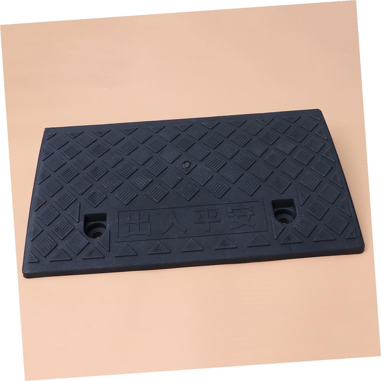 Alipis Vehicle Plastic Curb Ramp 50x27x9cm Black Rubber Triangle Ramp for Car and Motorcycle Loading Driveway