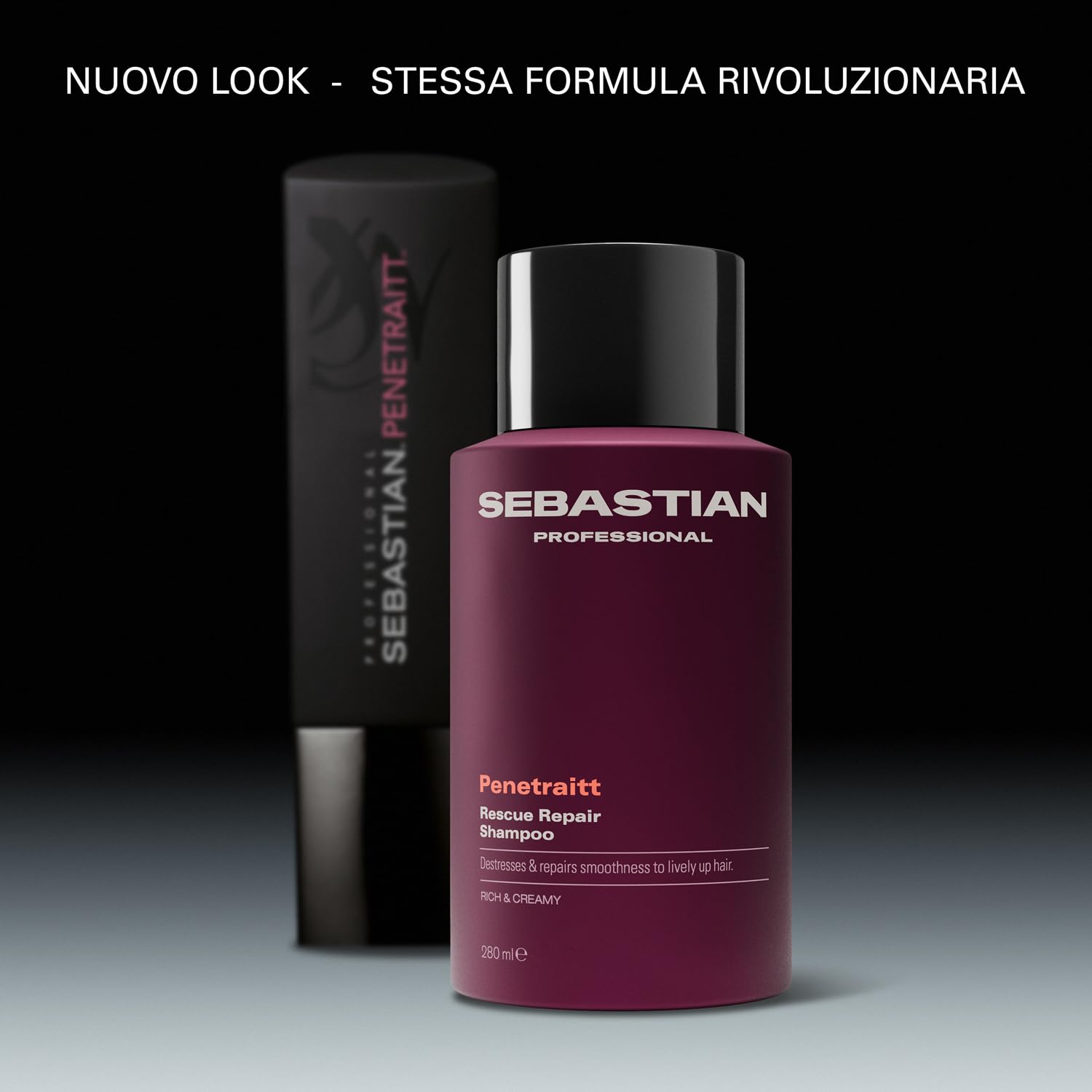 Sebastian Professional Penetraitt Rescue Repair Shampoo – Detergente riparatore intenso che rigenera i capelli danneggiati e secchi, lasciandoli forti e setosi
