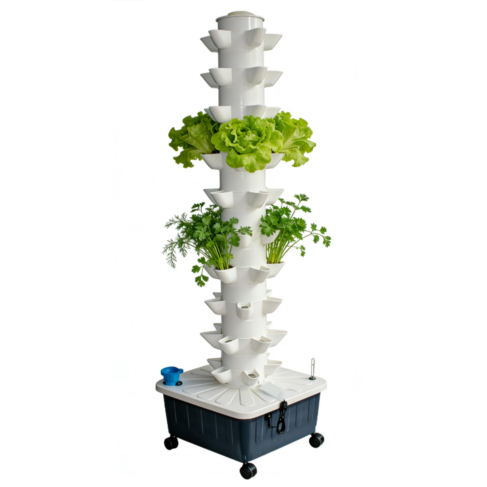 Tour de jardin aéroponique 45 trous pour herbes fraîches faciles à déplacer