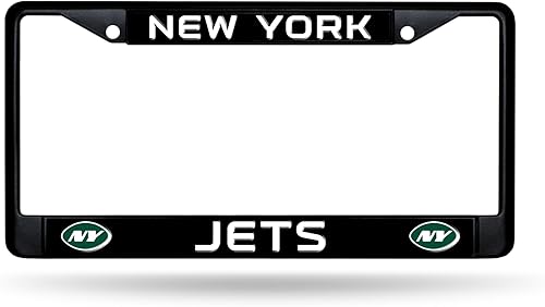 Miniatura 56 de Rico Industries Marco cromado negro de fútbol de la NFL, con inserciones de plástico, 12 x 6 pulgadas, accesorio para automóvil y camión