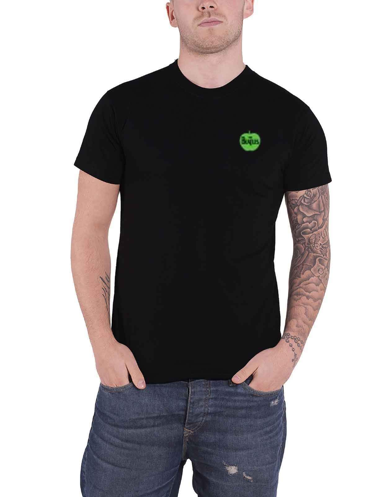 The Beatles Men's In Apple Short Sleeve T-Shirt, Black, Medium