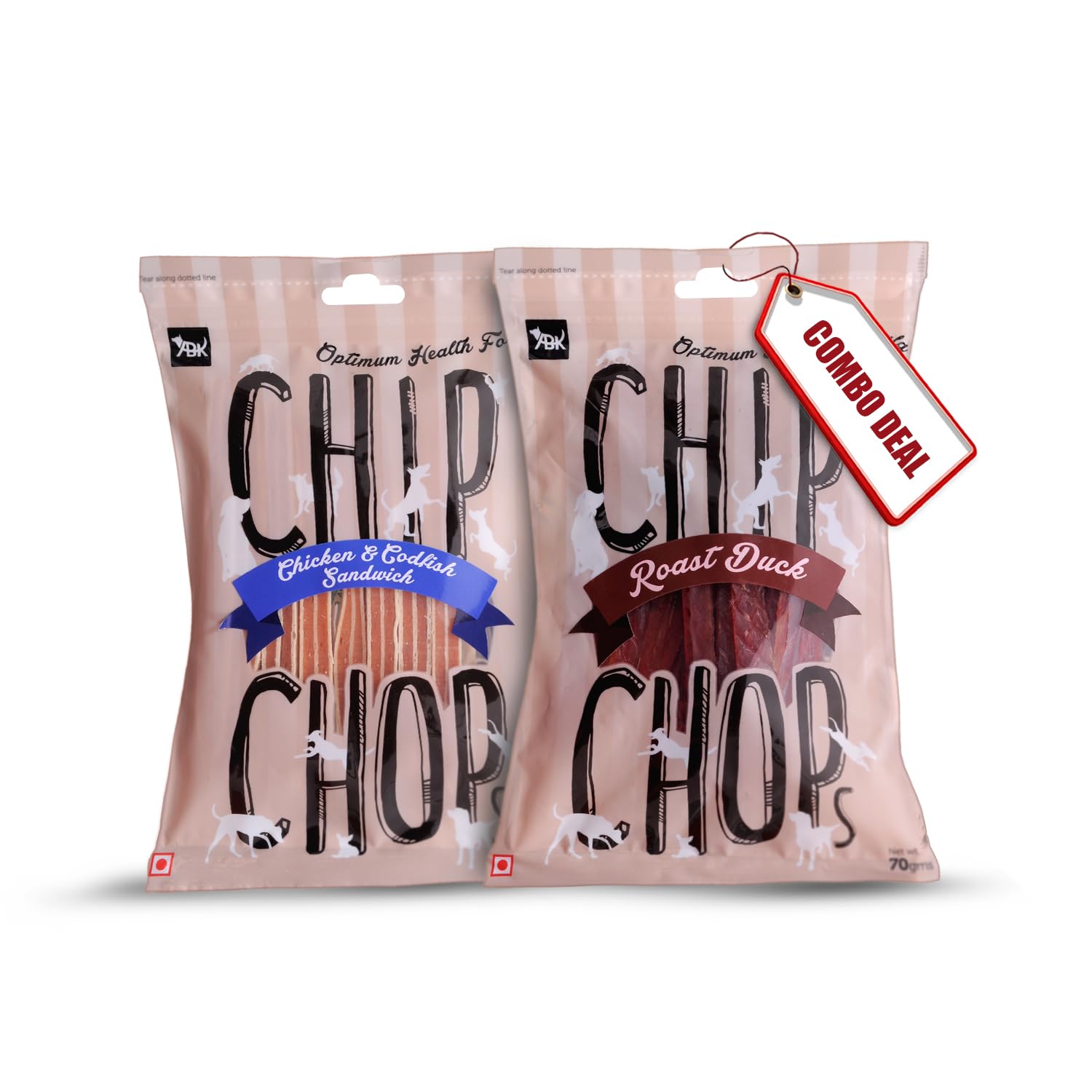 Pet Treat Combo-Chip Chops Chicken & Codfish Sandwich with Roast Duck Slice Dog Treats, 70gm Each, Perfect for Training, Reward and Snacking, Suitable for All Dog Breeds (B08KLR652V) Amazon Price History, Amazon Price Tracker