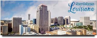New Orleans Panoramic Fridge Magnet Louisiana Travel Souvenir