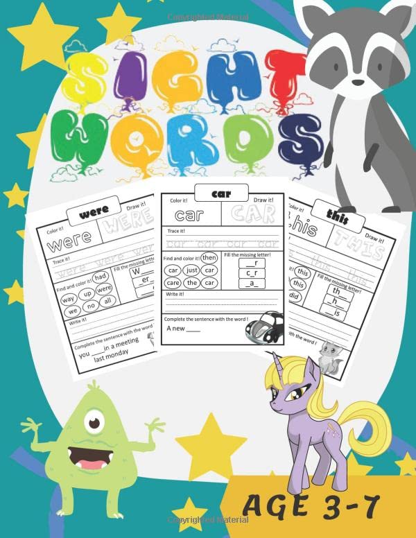 SIGHT WORDS: my sight words workbook|sight word daily activity journal|scholastic sight word workbook|sight words workbook kindergarten|1st grade ... sight word workbook|A Magical Sight Words|