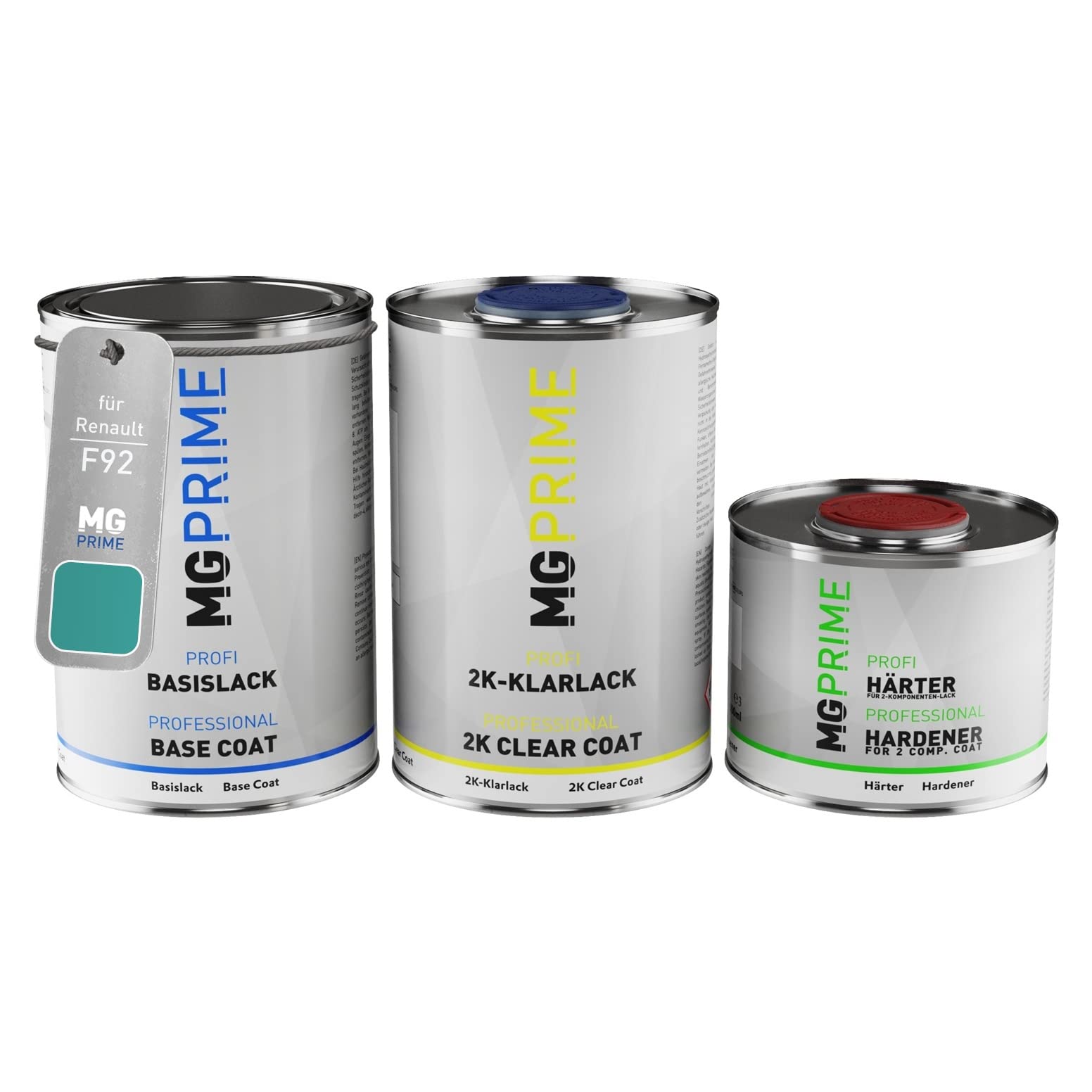 MG PRIME Pots de Peinture voiture pour Renault F92 Vert Motu Metallic 2,5L