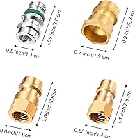 Vista 2 de Mudder VA-LH11 A/C Pro R-12 a R-134a Kit de piezas de reequipamiento de adaptación de conversión compatible con rosca SAE de 1/4 conversión de lado