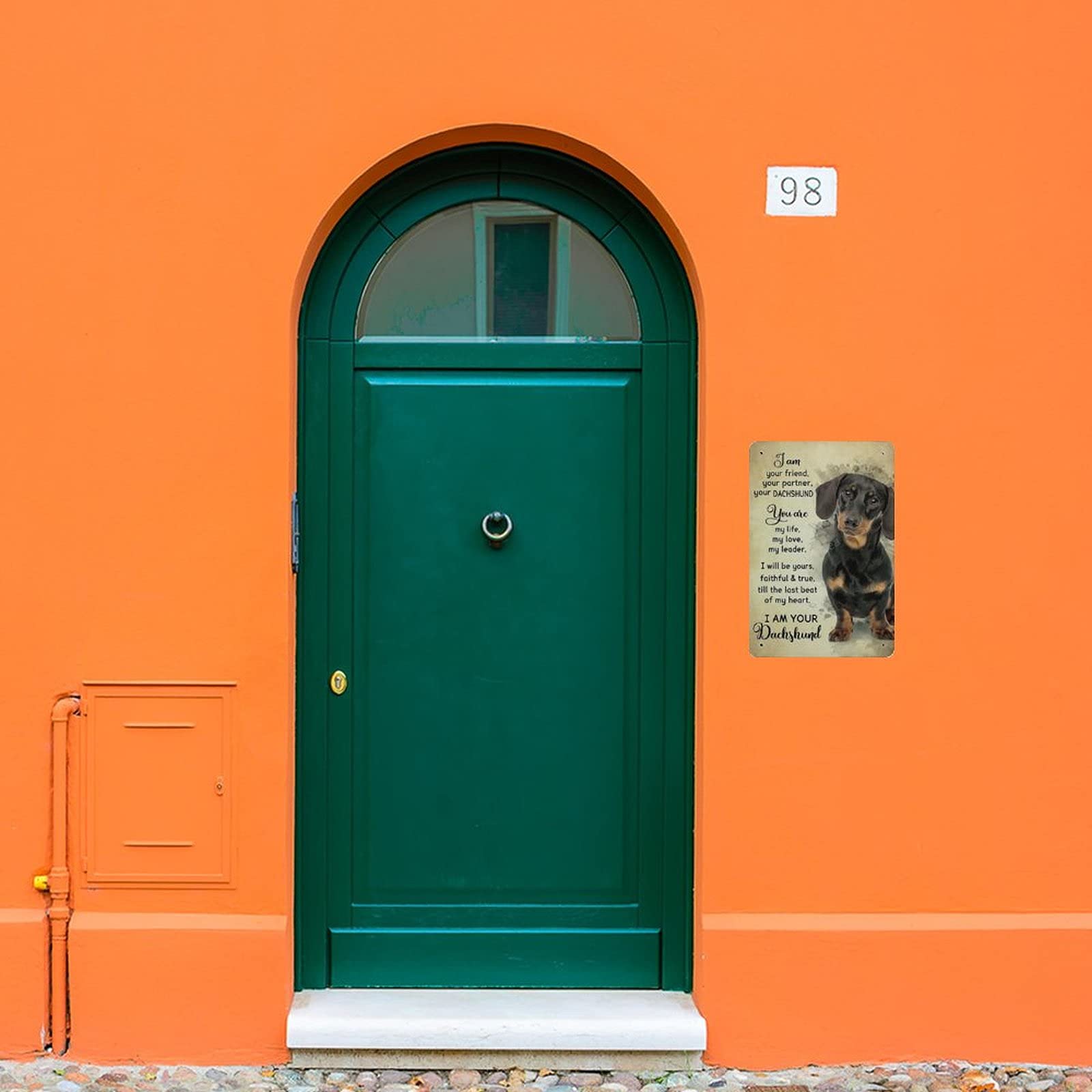 Targa In Legno A Forma Di Bassotto, Decorazione Per La Casa