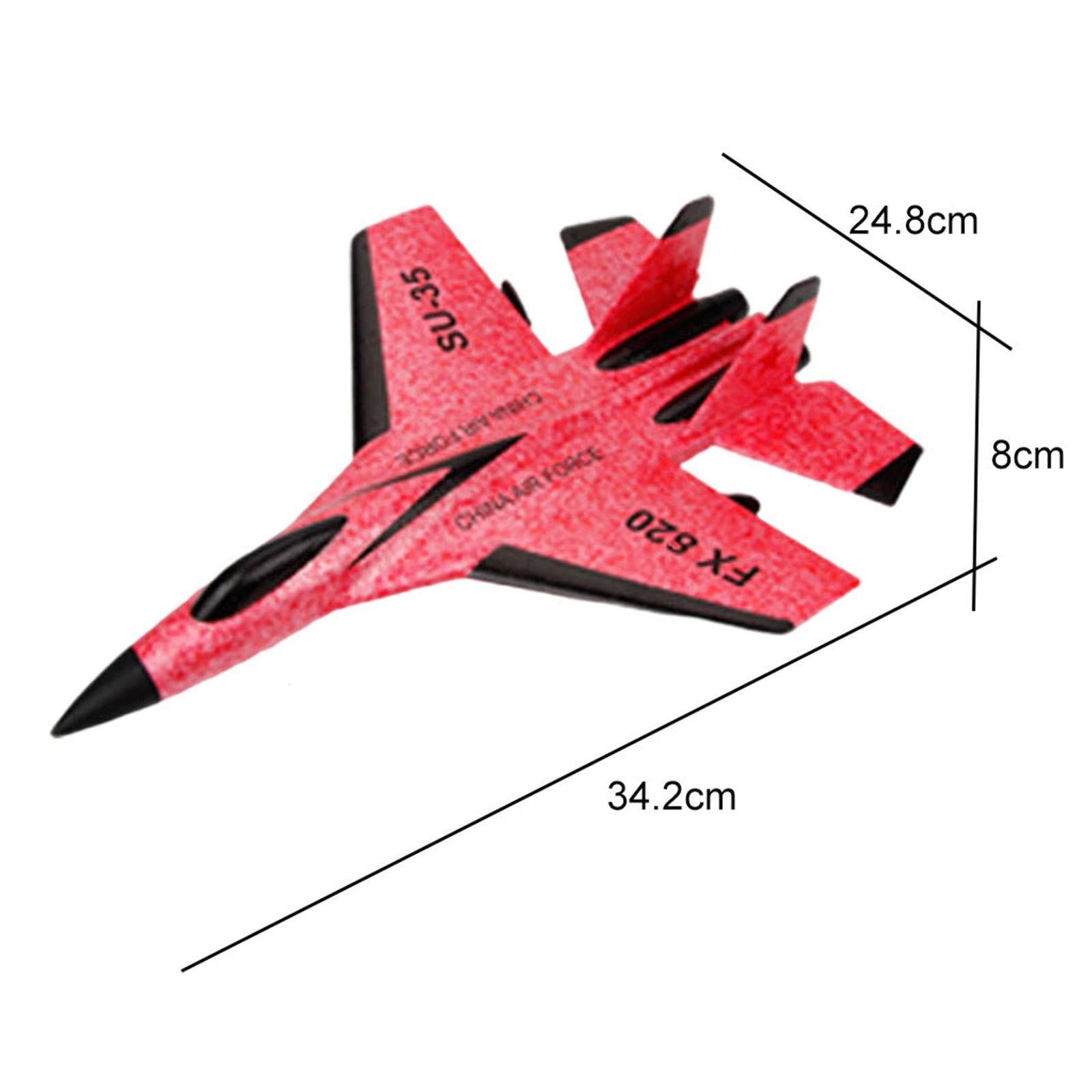 MagiDeal Regalos de Cumpleaños Teledirigidos de del Avión de 2.4G 2CH para Los Niños de Los Principiantes, Rojo