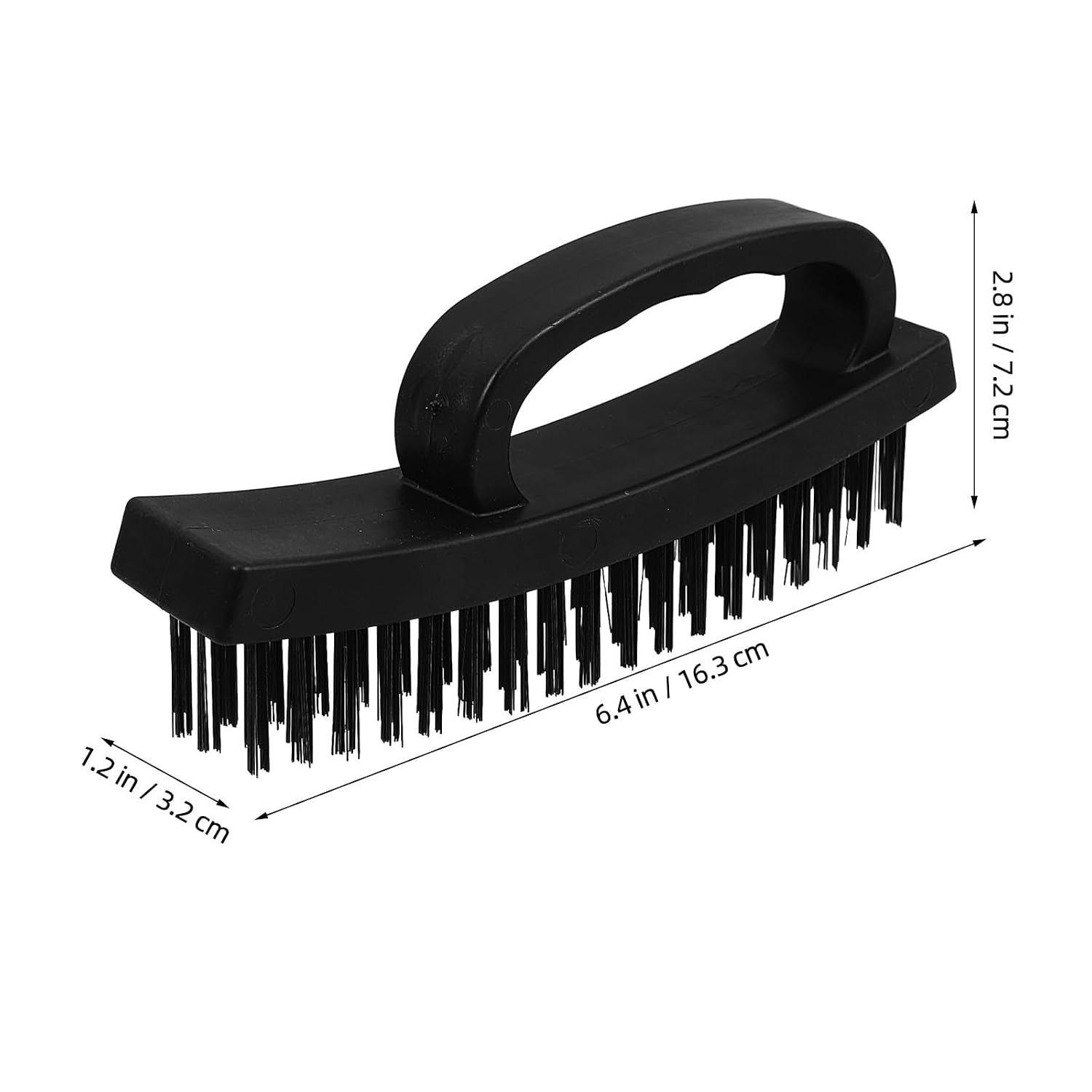 Alipis Workforce Wire Brush Steel Wire Brush for Paint Removal and Rust Cleaning with Zinc-Plated Silver Steel Bristles Plastic Handle for Industrial Cleaning