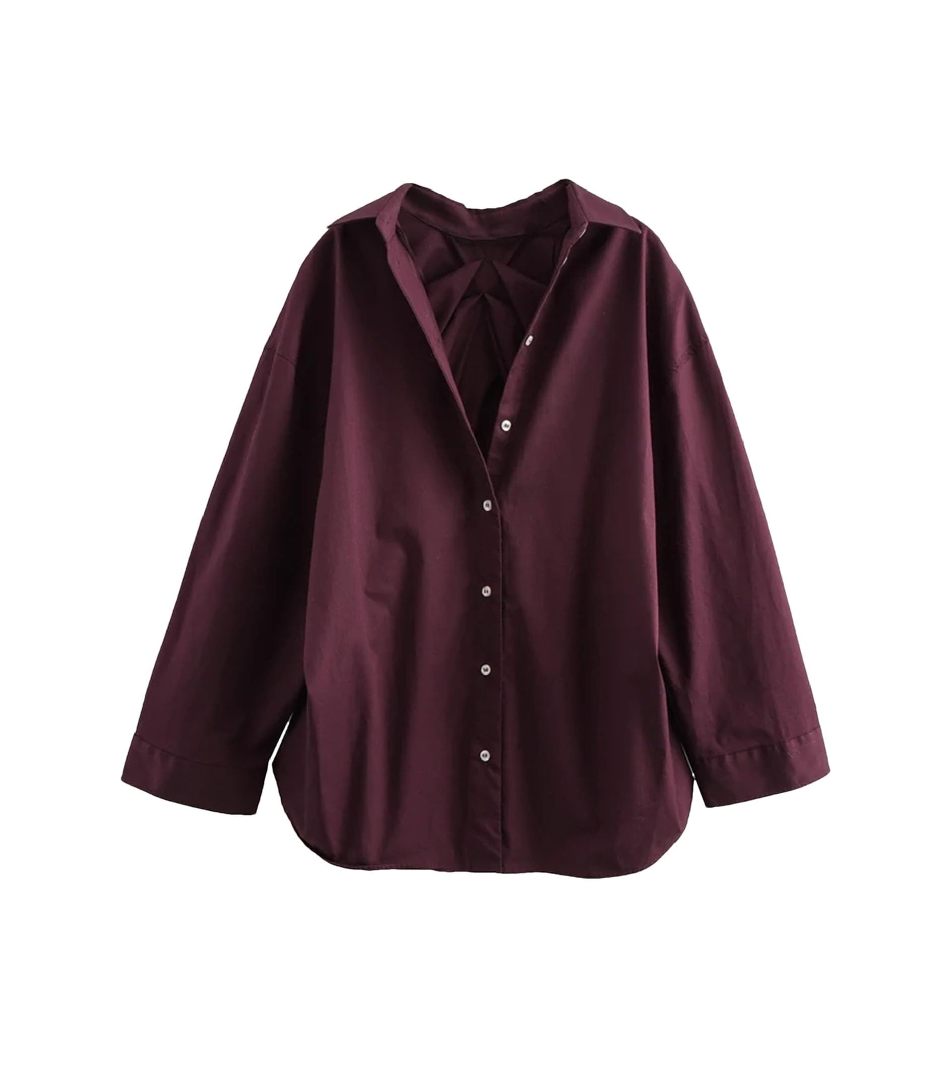 Camicette da donna con bottoni, casual, con volant, per ufficio, lavoro, camicette top per feste serali