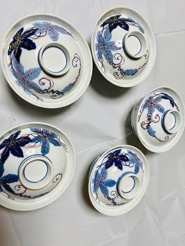 有田焼　古伊万里　丼鉢　5セット　骨董　新品　蓋付き Amazon.co.jp: 有田焼 古伊万里 丼鉢 5セット 骨董 蓋付き