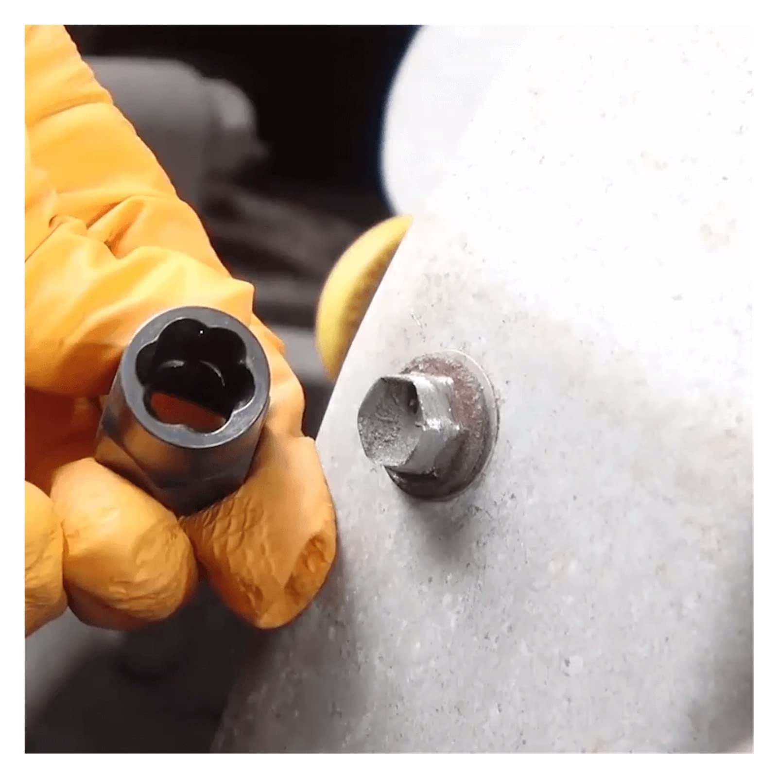 Juego de 10 Tuercas de Vaso para Tornillos, Adaptador de Tuercas dañadas de 9-19 mm, Herramienta de roscado para Extractor de Coche, Accesorios para Taladro eléctrico (Largo)