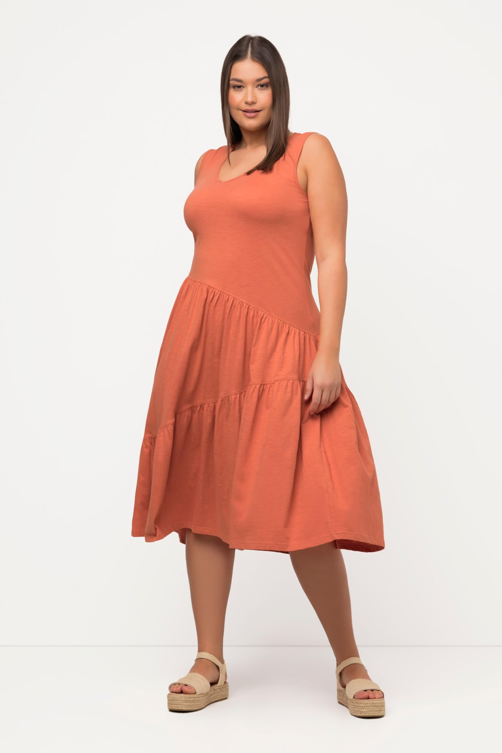 Ulla Popken Vestido con Correa de Flecos Mujer