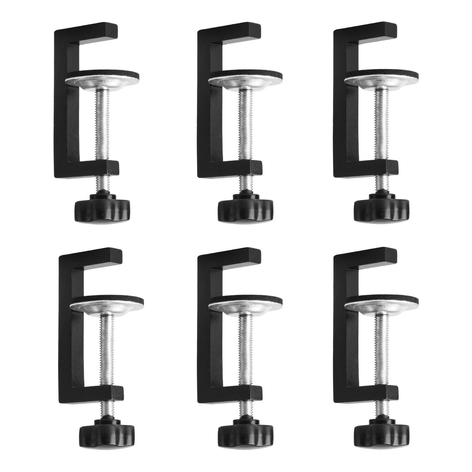 6 Pcs G Clamps for Woodworking, C Wood Tiger ClampsSmall Table Clamps, 10-57mm Adjustable Screw G Clamp Heavy Duty Woodworking Bar Clamp for Woodwork Carpentry DIY Projects
