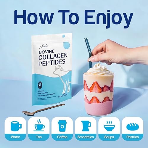 Miniatura 7 de Semix Polvo de péptidos de colágeno Polvo de colágeno hidrolizado de origen natural Apoyo para el cabello, la piel, las uñas y las articulaciones