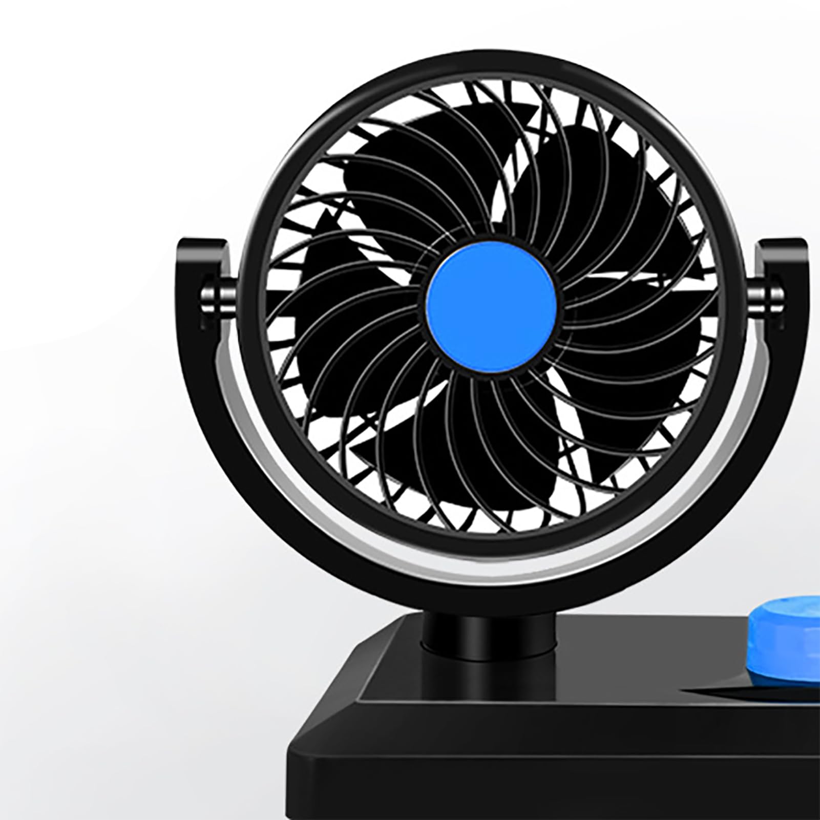 Ventilateur USB Double Tête Rotatif 360 Degrés pour Voiture Camion Camping-Car Bureau Maison Adapté à Tous Véhicules et Environnements Chauds