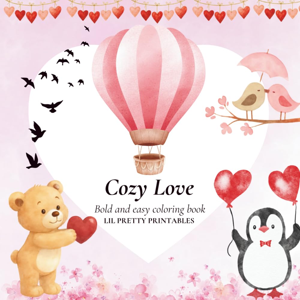 Cozy Love Coloring Book: Cute Animal Couples & Heartwarming Scenes for Relaxation