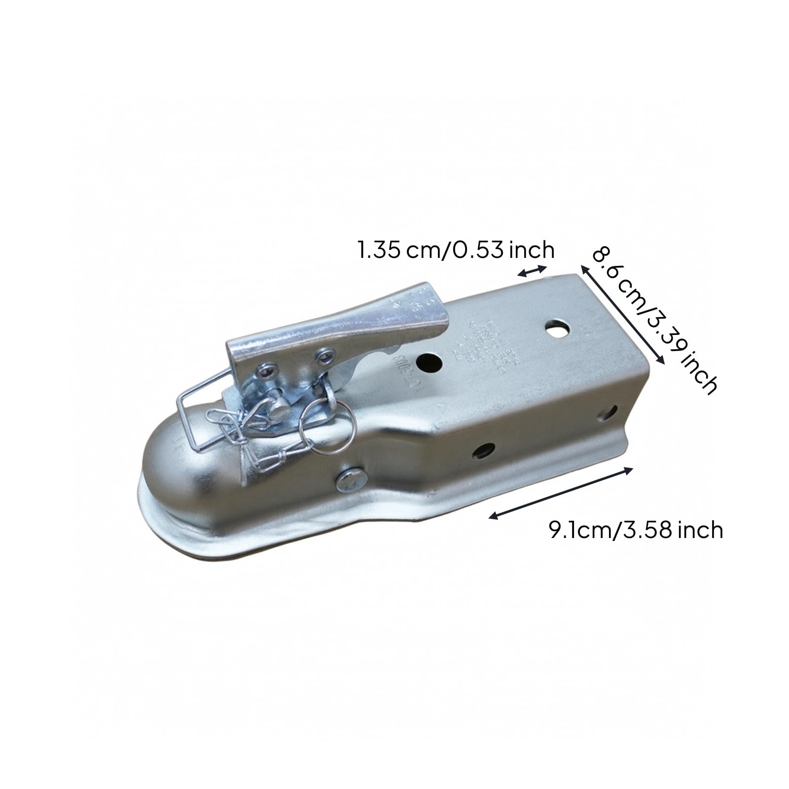 Harilla Acoplador para Bola Enganche | Doble Protección, Anticorrosión, Enganche para Bola 2 Pulgadas, para Tubo 8CM