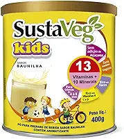 WVEGAN SustaVeg Kids Baunilha 400g - Pó Para Preparo de Bebida - Complemento Alimentar Infantil - Leite Vegetal Em Pó Nutritivo-Sem Glúten, Açúcares e Lactose-Alimentação Saudável