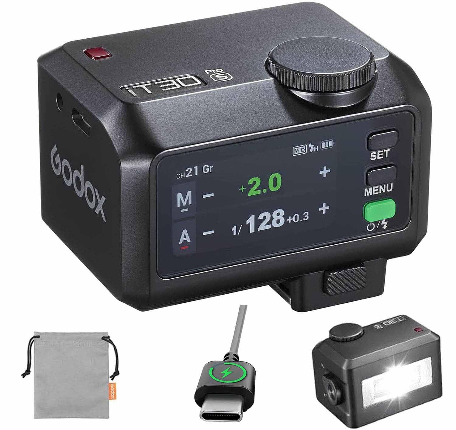 GODOX iT30 Pro IT30Pro S Mini Flash for Sony Camera, TTL Auto-Exposure, Touchscreen, 2.4G Wireless 1/8000 HSS Speedlight, 1.5s Recycle, 560 Flashes,