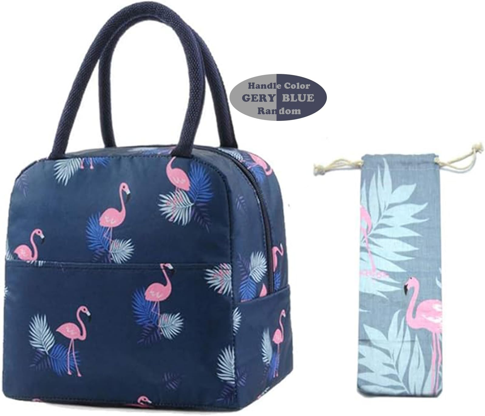 Insulated Lunch Bag Tote Bag for Women Wide Open Insulated Cooler Bags Water-Resistant Thermal Leak-Proof Lunch Organizer for Men Girls Outdoor Picnic Work (Dark Blue)