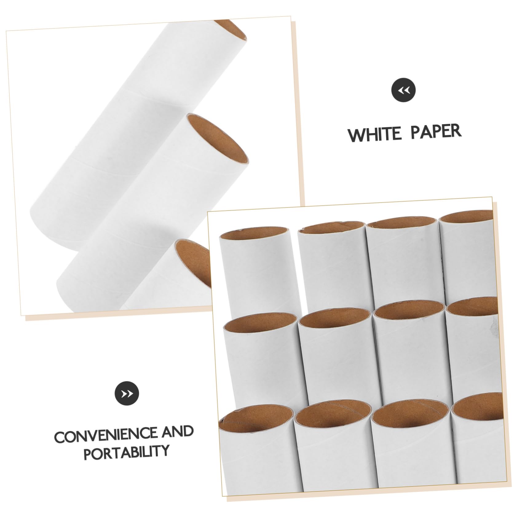 SEWACC 18 Tubos de Cartón de Bricolaje para Manualidades en Papel Blanco, Portátiles y Convenientes para Actividades Creativas y Proyectos Infantiles