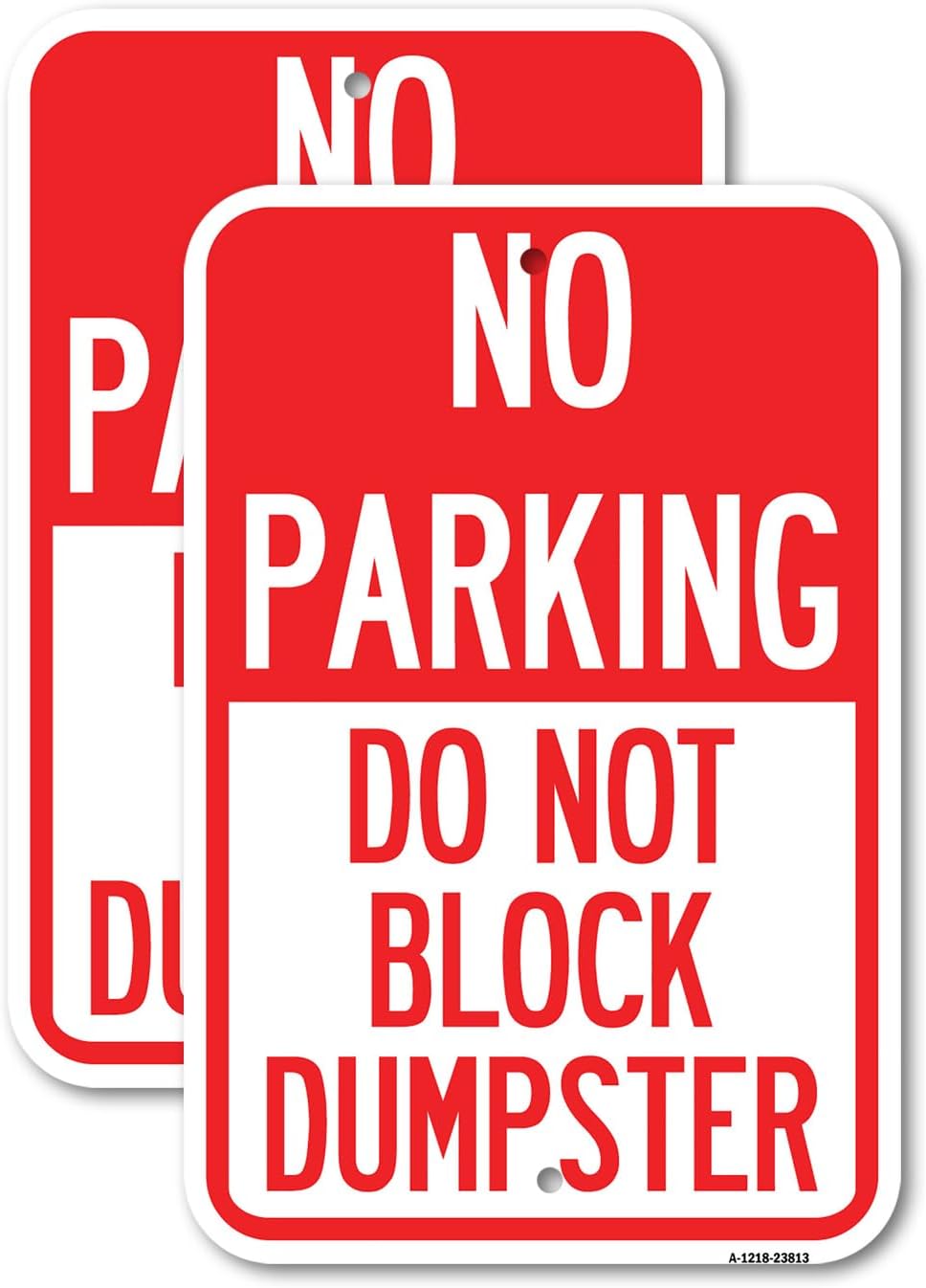 (2 Pack) No Parking - After 2 Snowfall | 12" X 18" Heavy-Gauge Aluminum Sign | Rust Free Aluminum, Weather Resistant, Waterproof, Fade Resistant, 2 Pre-drilled Holes