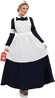 Florence Nightingale Costume - Civil War Nurse Apron, Vintage Nurse Uniform