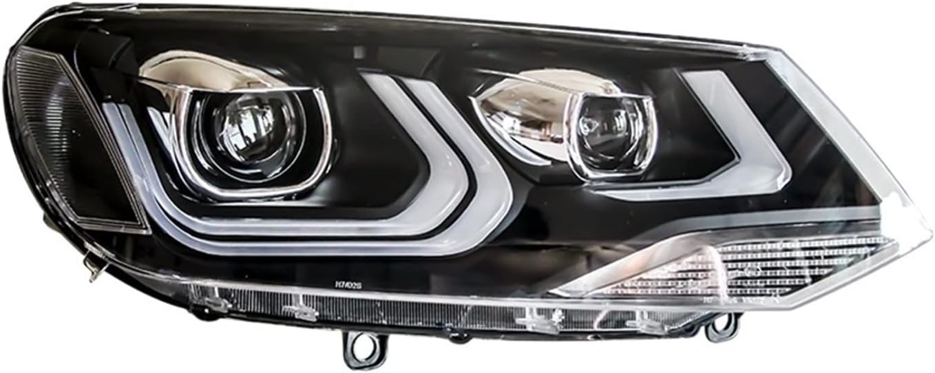 Car Styling Compatible With VW Touareg LED Headlight 2011-2015 Touareg LED DRL Hid Option Head Lamp Angel Eye Bi Xenon Beam Accessories(Type B,Headlight No Bulb)