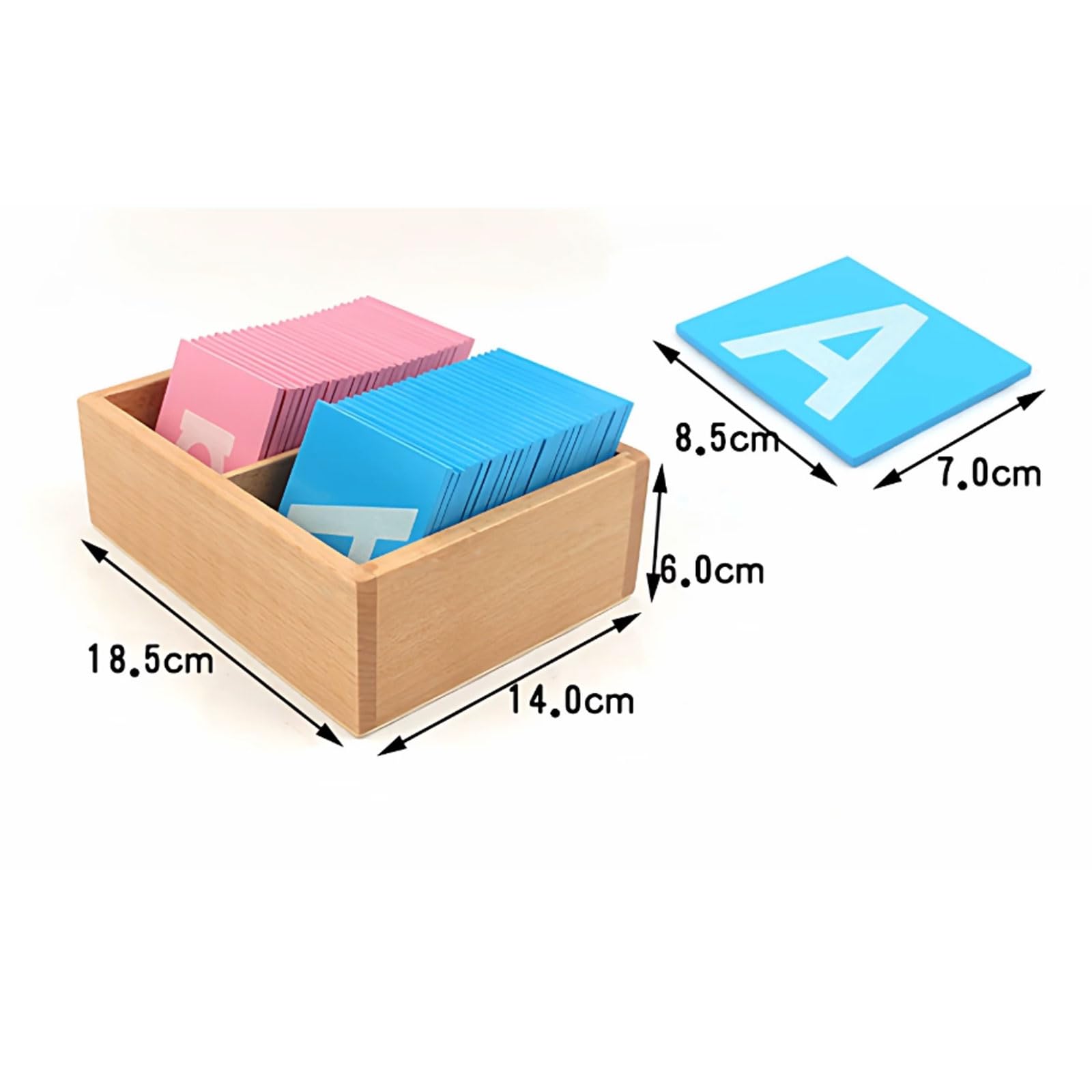 Juego de Letras de Lija Montessori, Cartas del Alfabeto Mayúsculas y Minúsculas en Rosa y Azul, Juguete Educativo de Lenguaje y Fonética