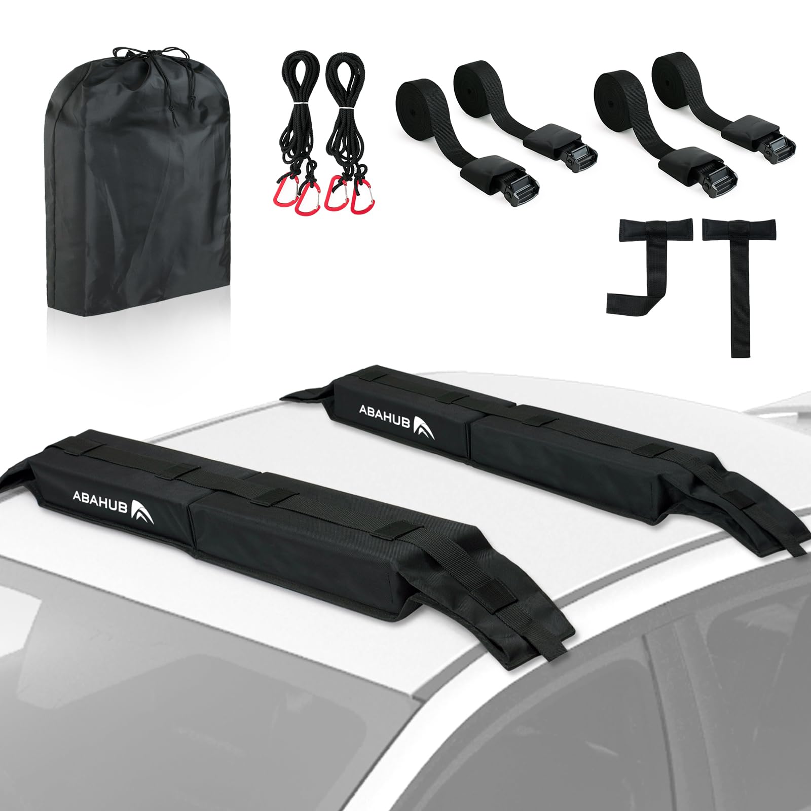 Abahub Soft Roof Rack Pads System for Surfboard, Kayak, Canoe 32 Inch