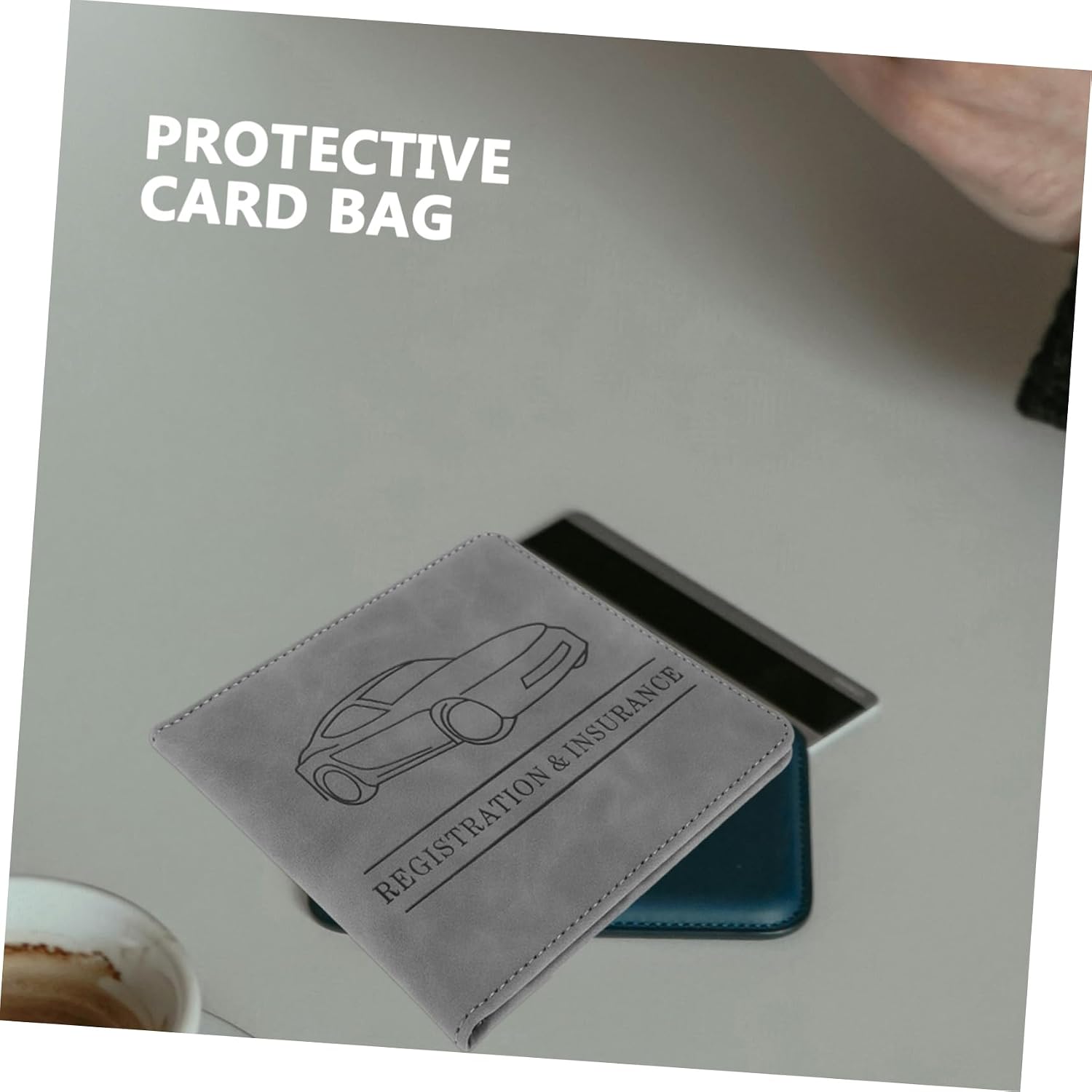 PU Driver License Holder Car Registration Insurance Card Organizer Case