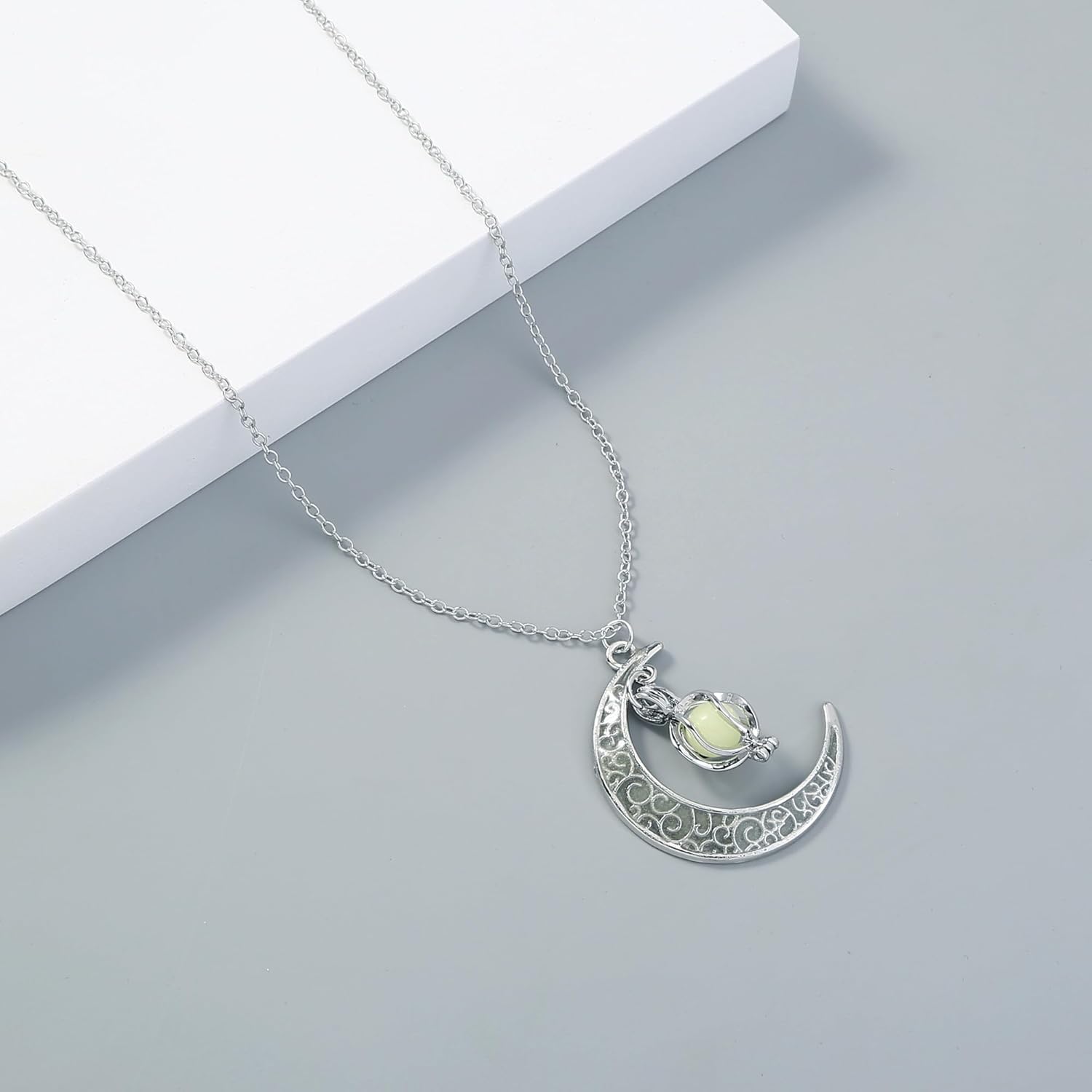 Fantasy Glow in the Dark Crescent Moon Necklaces - Jewelry Charms Pendants for Women - Fairy, witches, Space Necklace - Image 5
