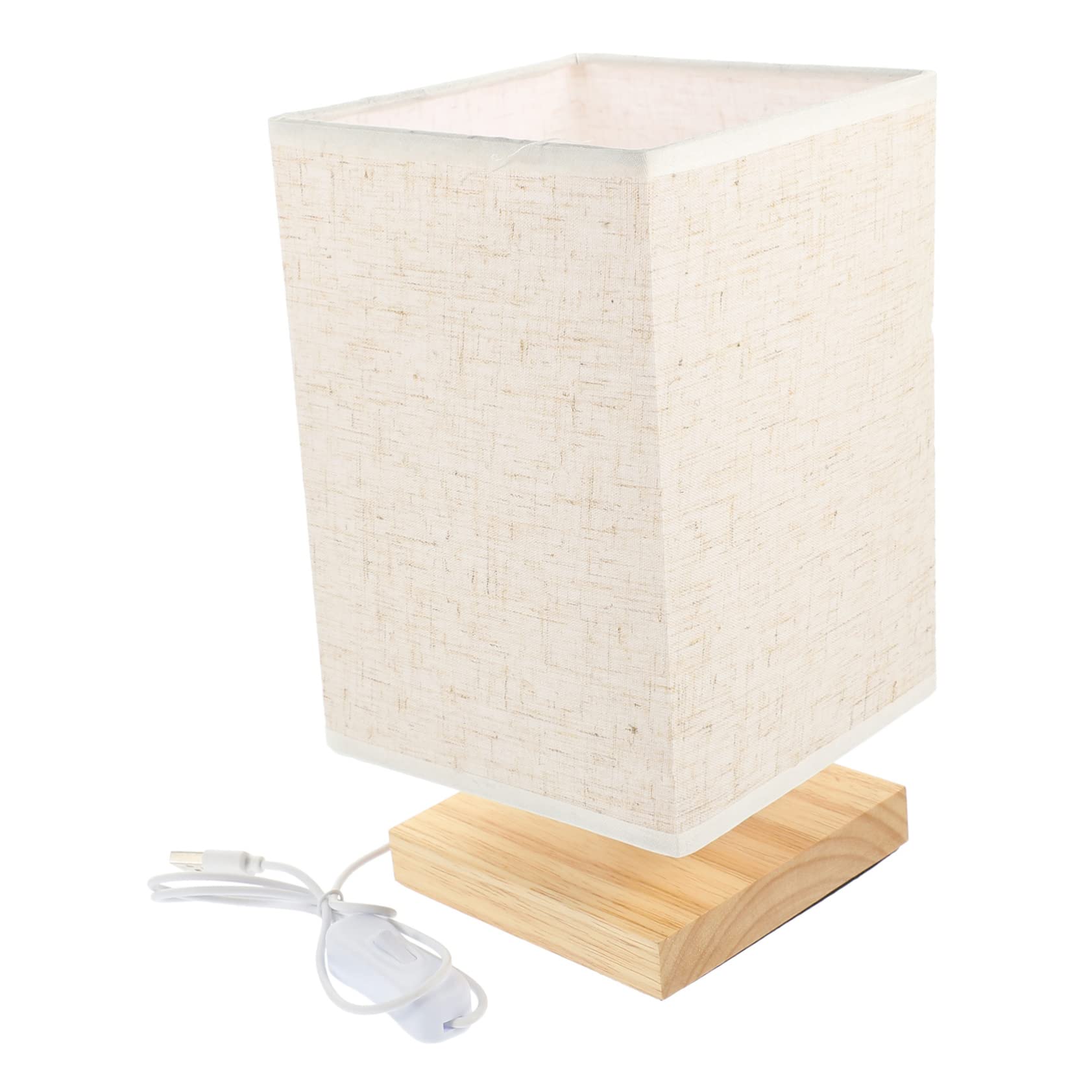 LEVINE Desk lamp Shade Table Lamps Simple Modern Square Fabric Shade Table Lamp Dimmable Desk Lamp Fabric Bedside Lamp Nordic Lamps Vintage Decor