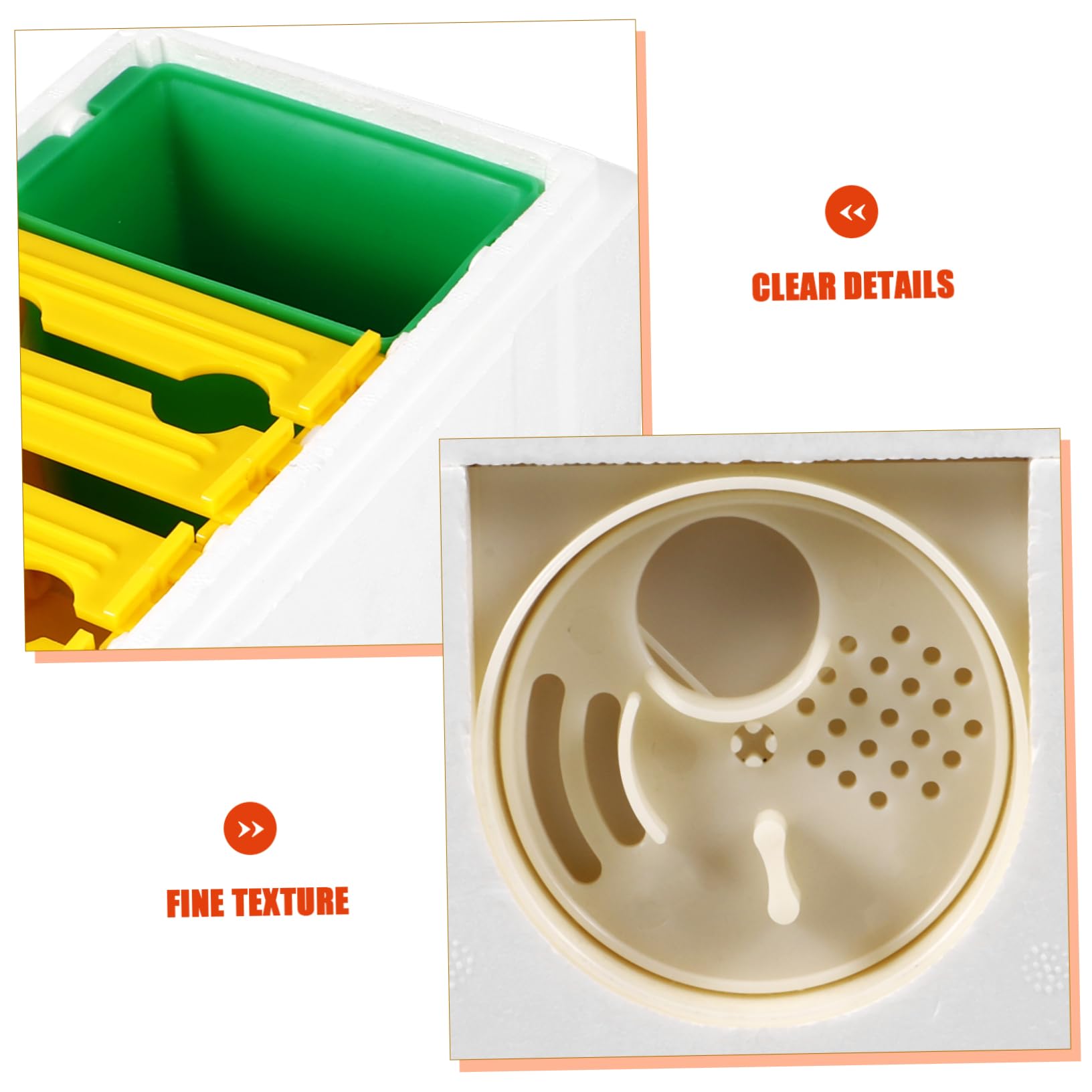 SUPVOX 2pezzi Beehive Multi-grid Bee Feeding Box Per Accoppiamento e Accessorio Per Allevamento Apistico Facile Trasportare e Usare Per Apicoltori e