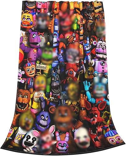 Zulsdeoi Manta de oso de terror de medianoche manta suave de franela esponjosa cálida y acogedora manta ligera para sofá sala de estar sofá 50 x 40