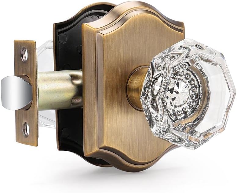 Probrico Faceted Clear Crystal Door Knobs For Hall/Closet, Heavy Duty - View #8